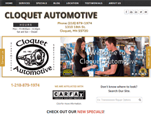 Tablet Screenshot of cloquetautomotive.com